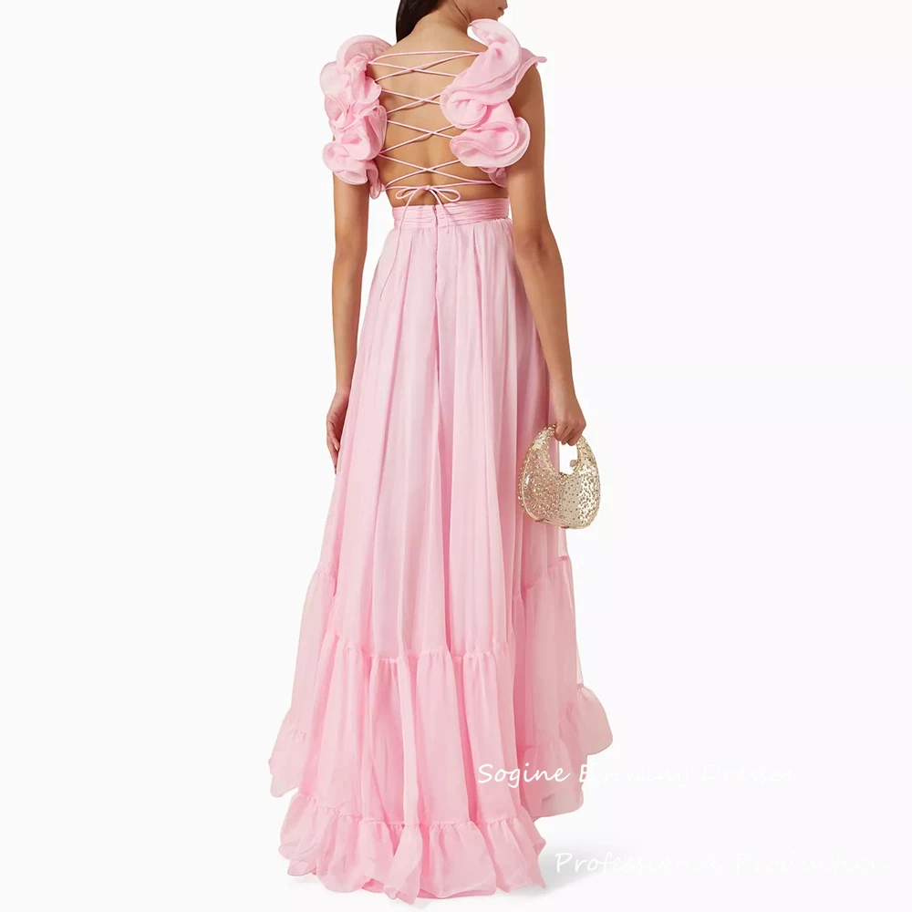 Sukienki wieczorowe z szyfonu na ramiączkach spaghetti, rozkloszowane, warstwowe sukienki koktajlowe, marszczone suknie wieczorowe dla kobiet, długa suknia wieczorowa.