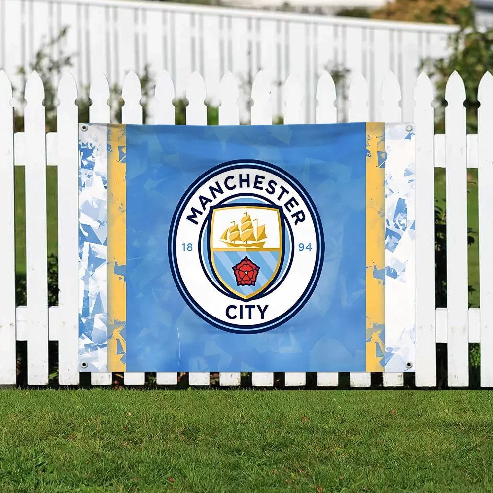 Hanging Flags Garden Flag Banner Small Hand-held Flag Room Decoration Fc Wall Decor M-manchesters City Fc Outdoor Decorations