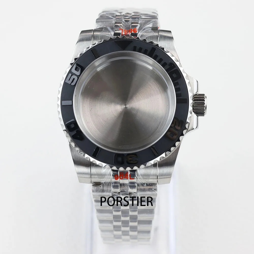 40mm Watch Case 904L Stainless steel Jubilee bracelet Sapphire Glass for Seiko NH34 NH35 /36 Movement GMT Yacht-Master Cases image 3