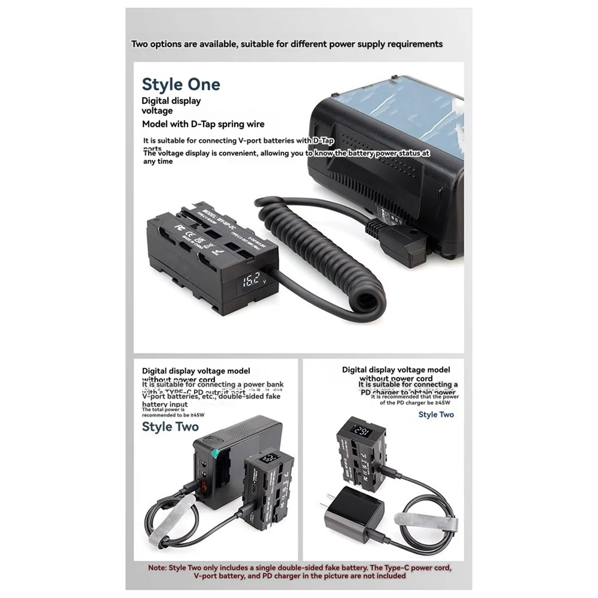 جديد 3C-D-TAP إلى NP-F550/970 الدمية البطارية NP-F سلسلة على الوجهين بطارية الدمية شاشة الكاميرا نقل الصور التصوير الفوتوغرافي