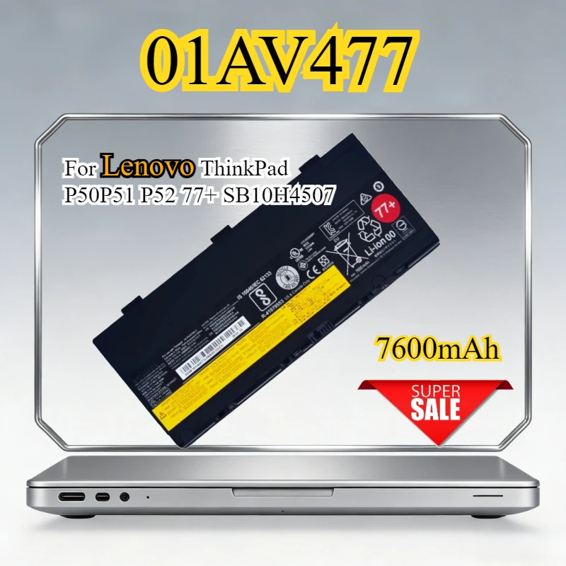

01AV494 01AV495 Laptop Battery for Lenovo ThinkPad P50 P51 P52 SB10H45078 SB10H45077 L17L6P51 L17M6P51 00NY493 00NY492 01AV477