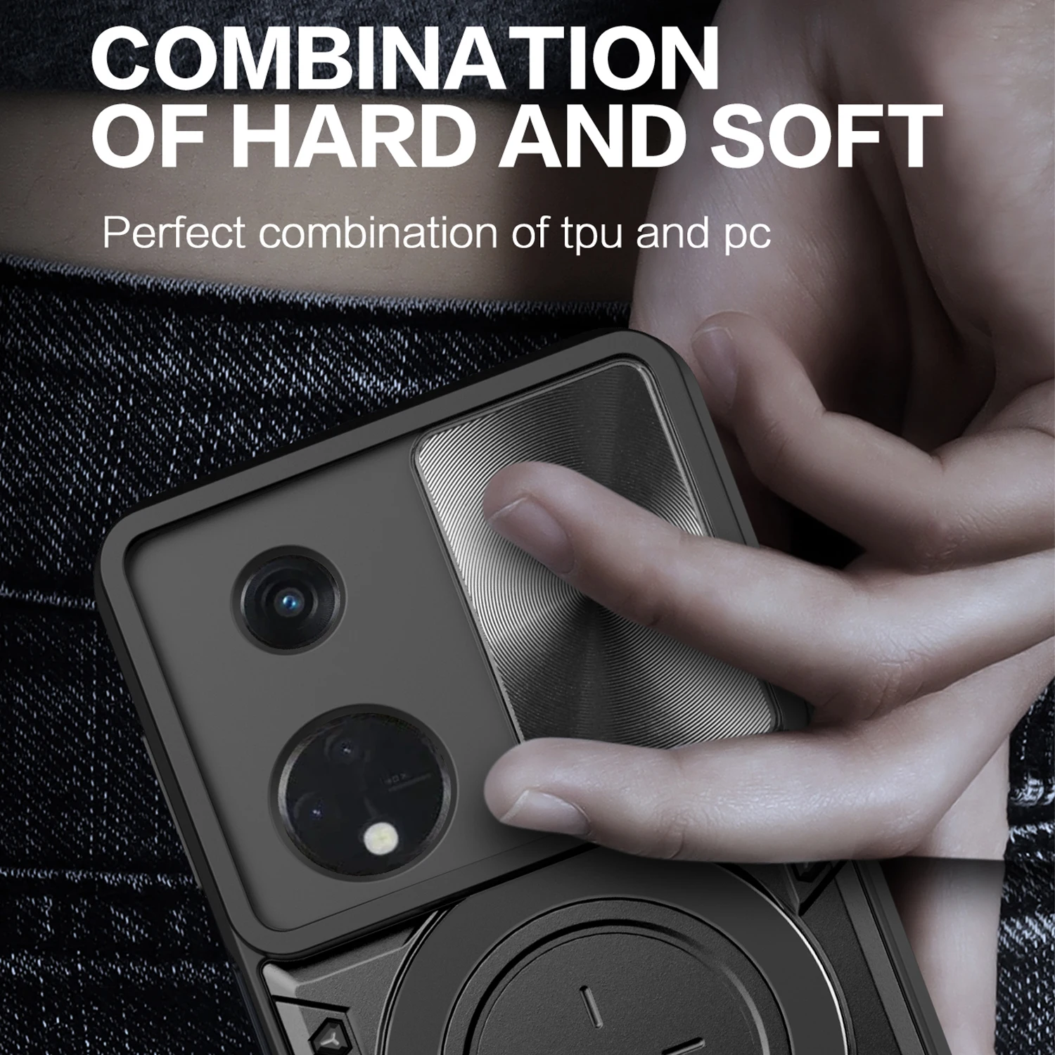 Magnetic Camera Protection Case for OPPO Reno 11 10 8 7 6 8T 7Z Pro Lite F23 F21 F19 5g 4g Hybrid Metal Ring Back Cover