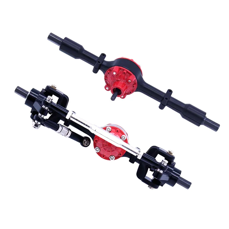 Metal Front and Rear Axle for WPL C14 C24 C34 C44 B14 B24 1/16 RC Car Upgrades Parts Accessories Black