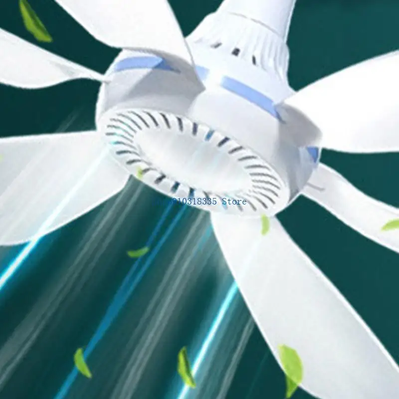  Portable USB Hanging Fan For Bed Tent Camping With Remote Controls And Foldable Design