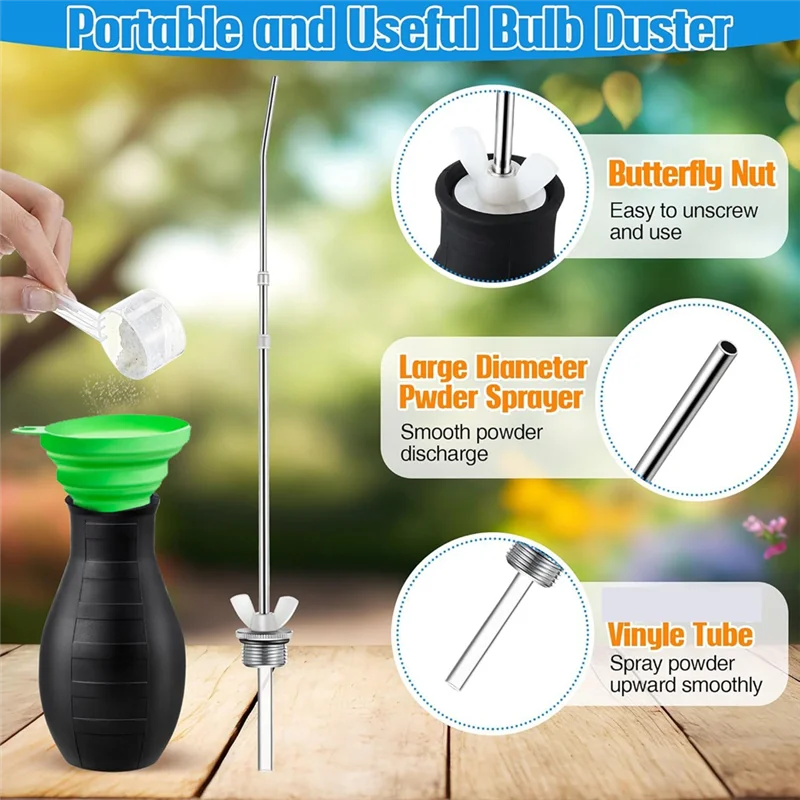 ABRS-農業花粉媒介者電球ダスター噴霧器昆虫ダスター有機園芸農業供給家庭用粉末アプリケーション