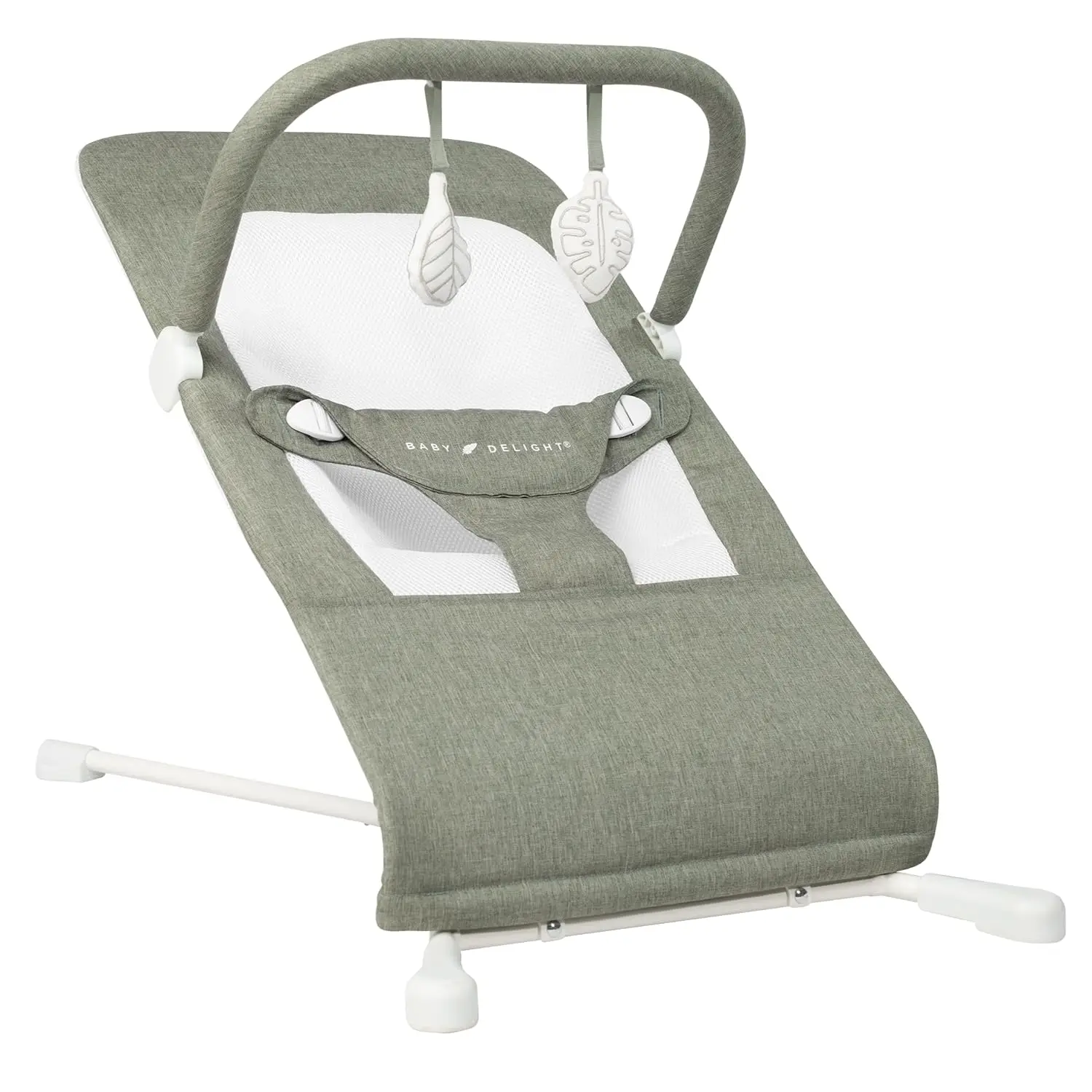 

Infant Bouncer for 0-6 Months with 3-Position Recline in Sage Tweed, Comfortable and Adjustable
