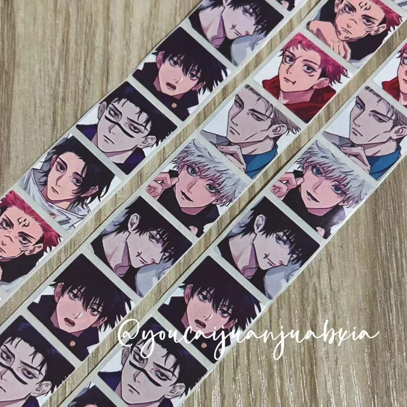 500PCS Itadori Yuji Fujiwara Erina Gojo Satoru Popular Anime Decoration Skateboard Stickers Sealing Roll Stickers and Paper Tape