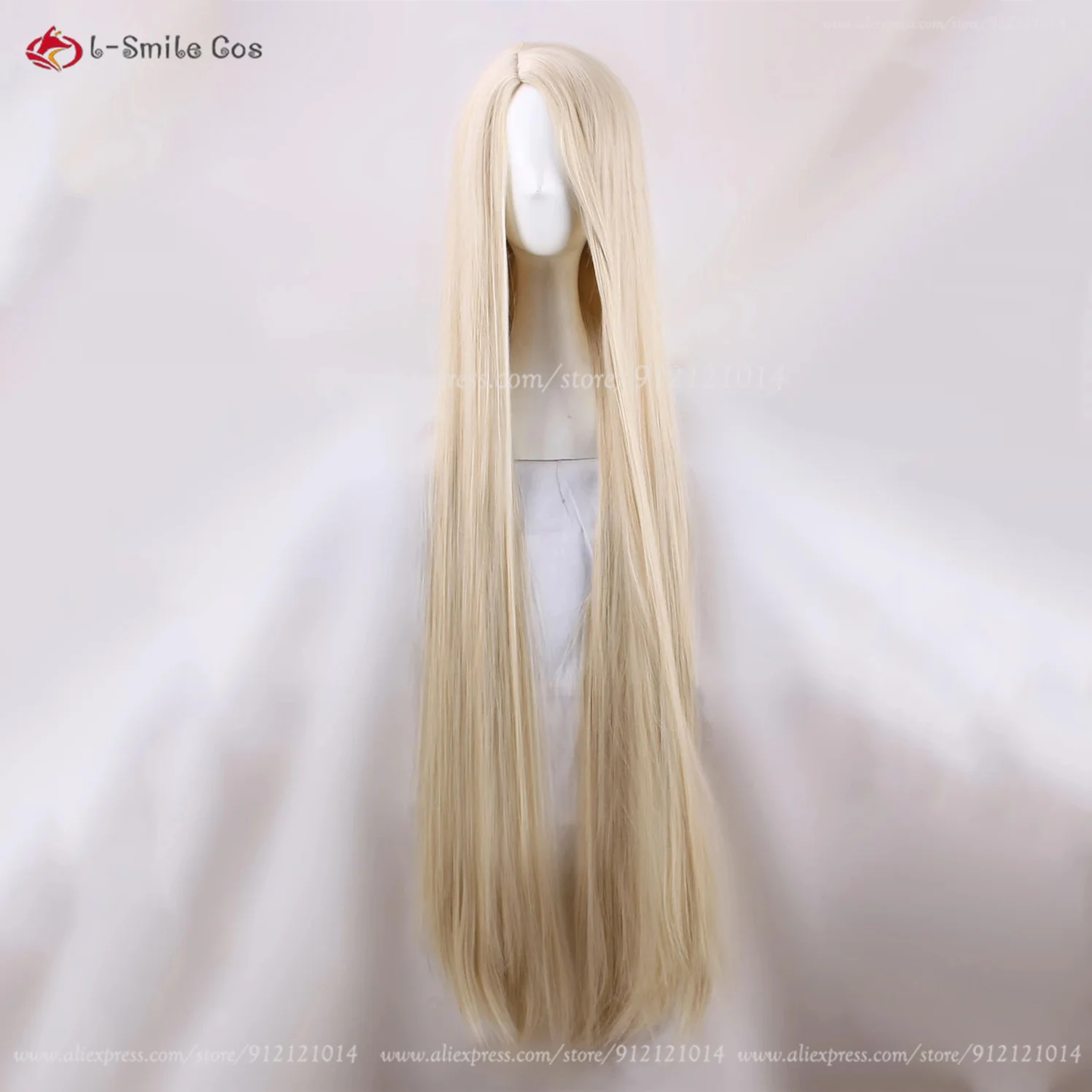 Peruca de cabelo liso com boné para mulheres, despedida lateral, cabelos longos, loura, dramatização, princesa, 120cm, 47"