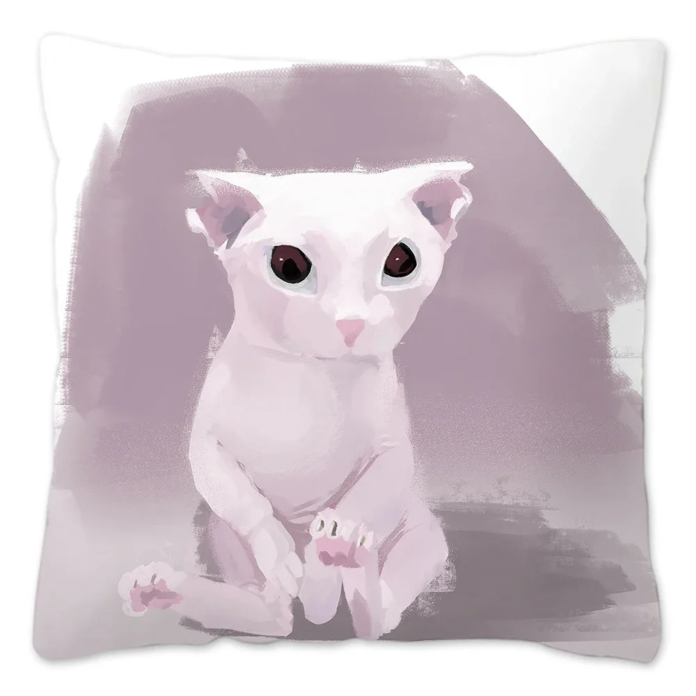 Bingus Cat Meme Pillow Case Home Decoration Funny Cushion Cover for Sofa Livingroom Throw Pillow Cover Fundas Para Cojines