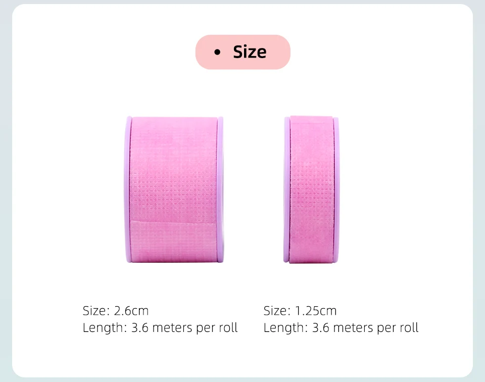 10 Rollen Silikon-Gel-Wimpernband für Wimpernverlängerung, Vliesband unter den Augenpads, gemischte Farben, atmungsaktive Augenaufkleber, Augenklappen – Detail 14