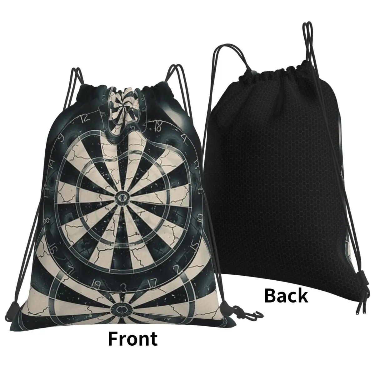 Let's Play Darts Backpacks Multi-function Portable Drawstring Bags Shoes Bag Book Bags For Travel Students