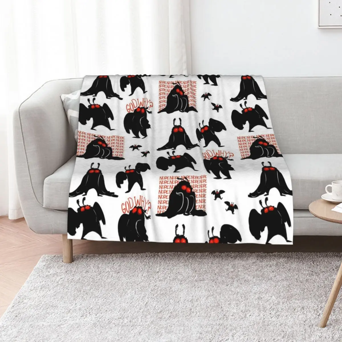 And It's Mothman! Throw Blanket Decoratives Sofa Quilt Flannel Fabric Luxury St Summer christmas gifts Blankets