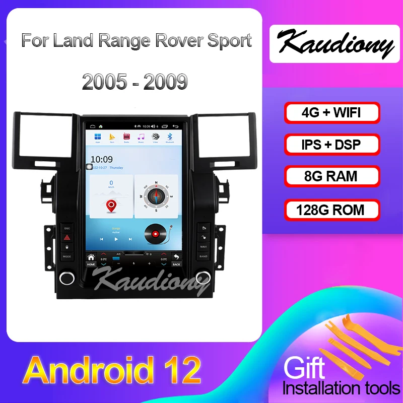 Kaudiony Android 12 For Land Range Rover Sport 2005-2009 Car DVD Multimedia Player Auto Radio GPS Navigation Autoradio 4G Stereo