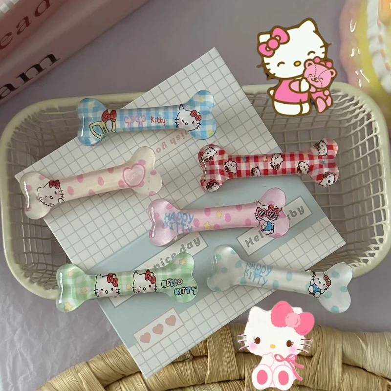 

Sanrio Hello Kitty Hair Clip Sweet Girl Side Duckbill Hairpins Candy Anime Headwear Barrettes Hairclip Styling Accessories Gift