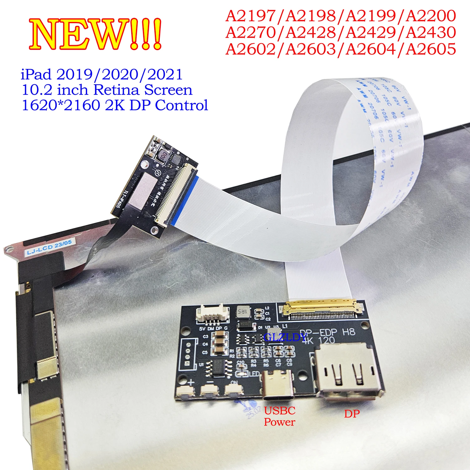 iPad 10.2 LCD Control Motherboard 2019 2020 2021 Retina Screen Driver Board DIY Monitor Adapter Card Display Port Type-c Power
