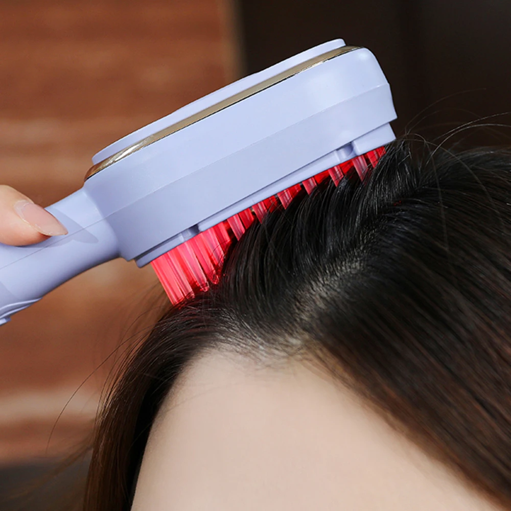 

3 In 1 Head Scalp Massage Comb Electric 3 Modes Vibration Blue Lights Hair Oil Applicator Waterproof Hair Regrowth Massage Brush