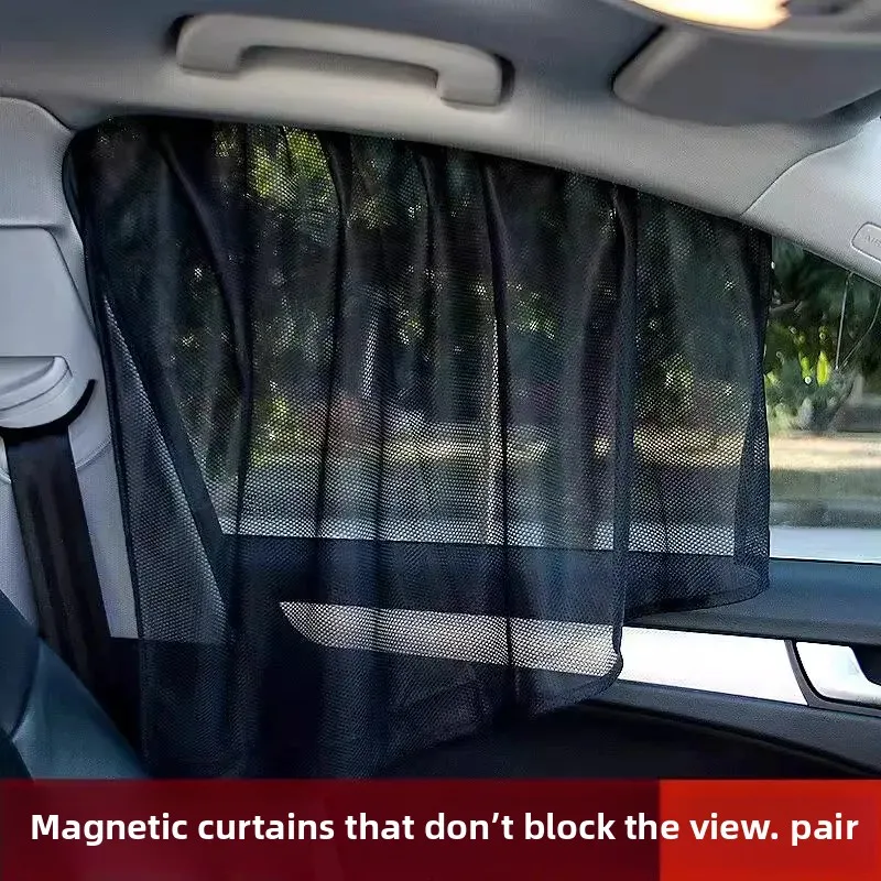 Magnetic Car Window Sunshade Cover Summer UV Protection Car Side Front Rear Window Mesh Curtain Protector Cover Auto Accessories