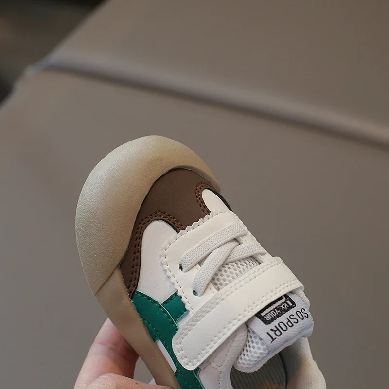 Baby Shoes Green Thin Section Soft Bottom Small Children Walking Shoes Brown Non-slip Breathable Boys Girls Baby Casual Shoes