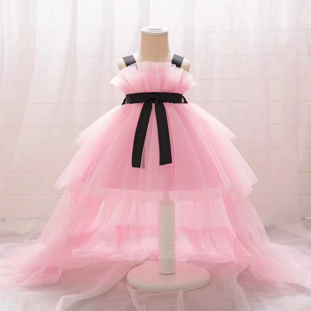 

Stunning Baby Toddler Ruffled High-Low Flower Girl Birthday Party Graduation Ceremony PhotographyPageant Dress