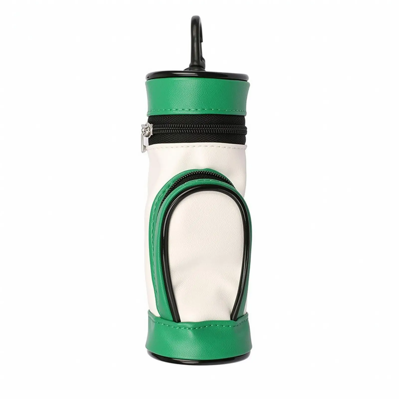 Golf Ball Container with Clip for Belt Loop PU Leather Pouch for Golf Cart Holder for Golf Balls Accessories Lightweight Gear