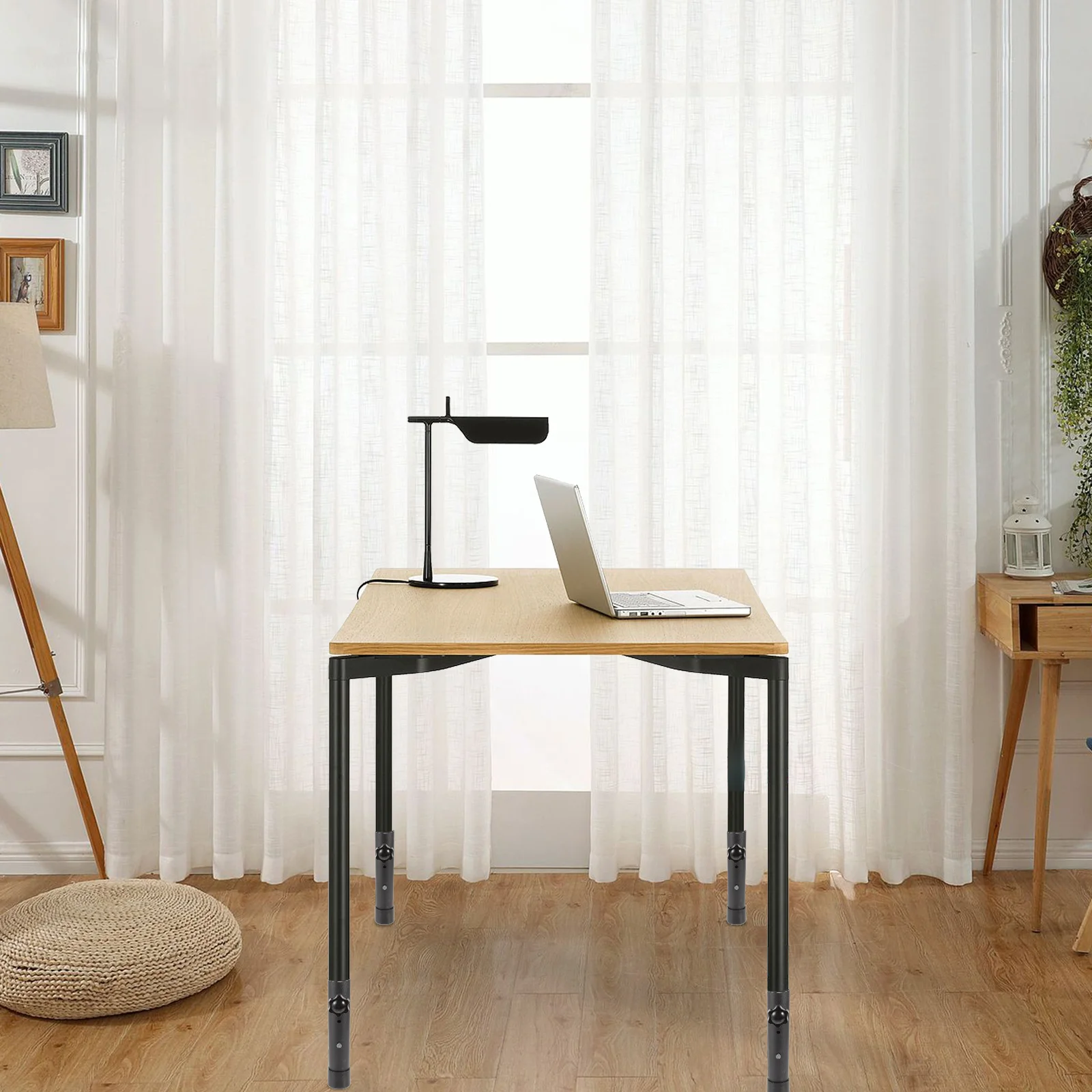 

4Pcs Table Height Extenders Folding Metal Legs Heavy Duty Adjustable Replacement Support for Dining Table Furniture Riser