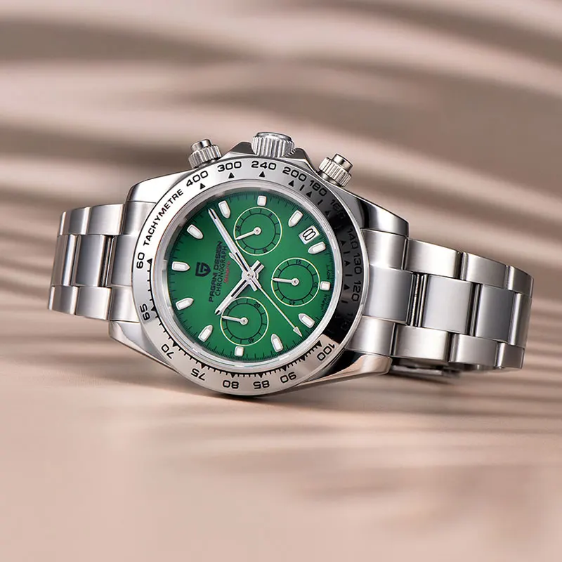 PAGANI DESIGN 2025 Nuovo orologio da uomo 40mm Multifunzionale VK63 Cronografo al quarzo Zaffiro Orologio da uomo impermeabile in acciaio inossidabile