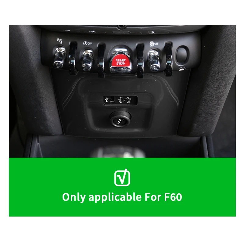 For Mini Cooper F60 Countryman Union Jack Car Cigarette Lighter USB AUX Panel Cover Sticker Decorative For Mini Accessories