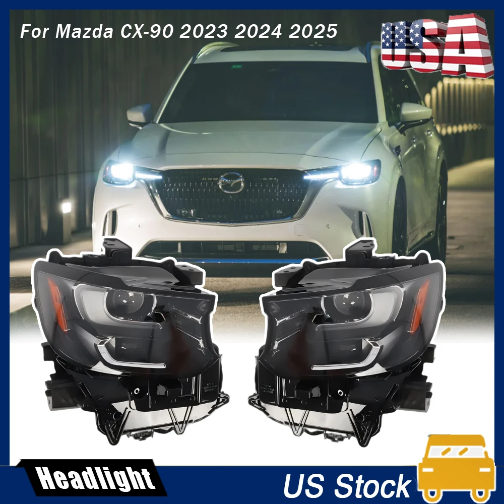 لمازدا CX-90 2023 2024 2025 LED العلوي كشافات ث/DRL AFS سيارة الجبهة رئيس ضوء الجمعية