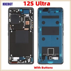 For Xiaomi 12S Ultra LCD Front Frame Bezel Middle Faceplate Housing Chassis + Buttons Smartphone Repair Parts