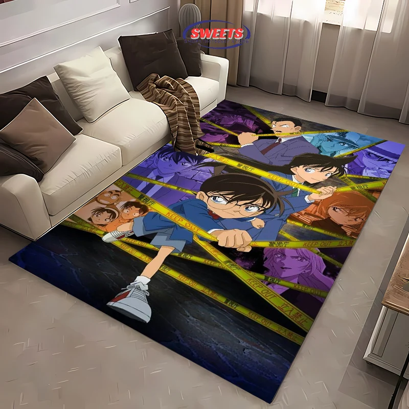 New Shelves! Classic Detective Conan Carpet, Living Room Bedroom Office Children's Room of Choice, Non-slip Machine Washable Mat