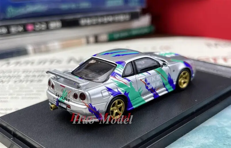 SH 1/64 สําหรับNissan GTR R34 Nismo Z-TuneรถจําลองDiecastจําลองของเล่นของขวัญวันเกิดงานอดิเรกจอแสดงผลคอลเลกชัน