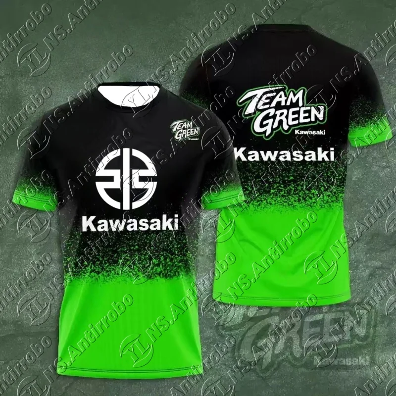 

Kawasaki's Best-selling Men's Quick-drying T-shirt High-quality Motorcycle Luxury Brand Short-sleeved Comfortable Casual Top