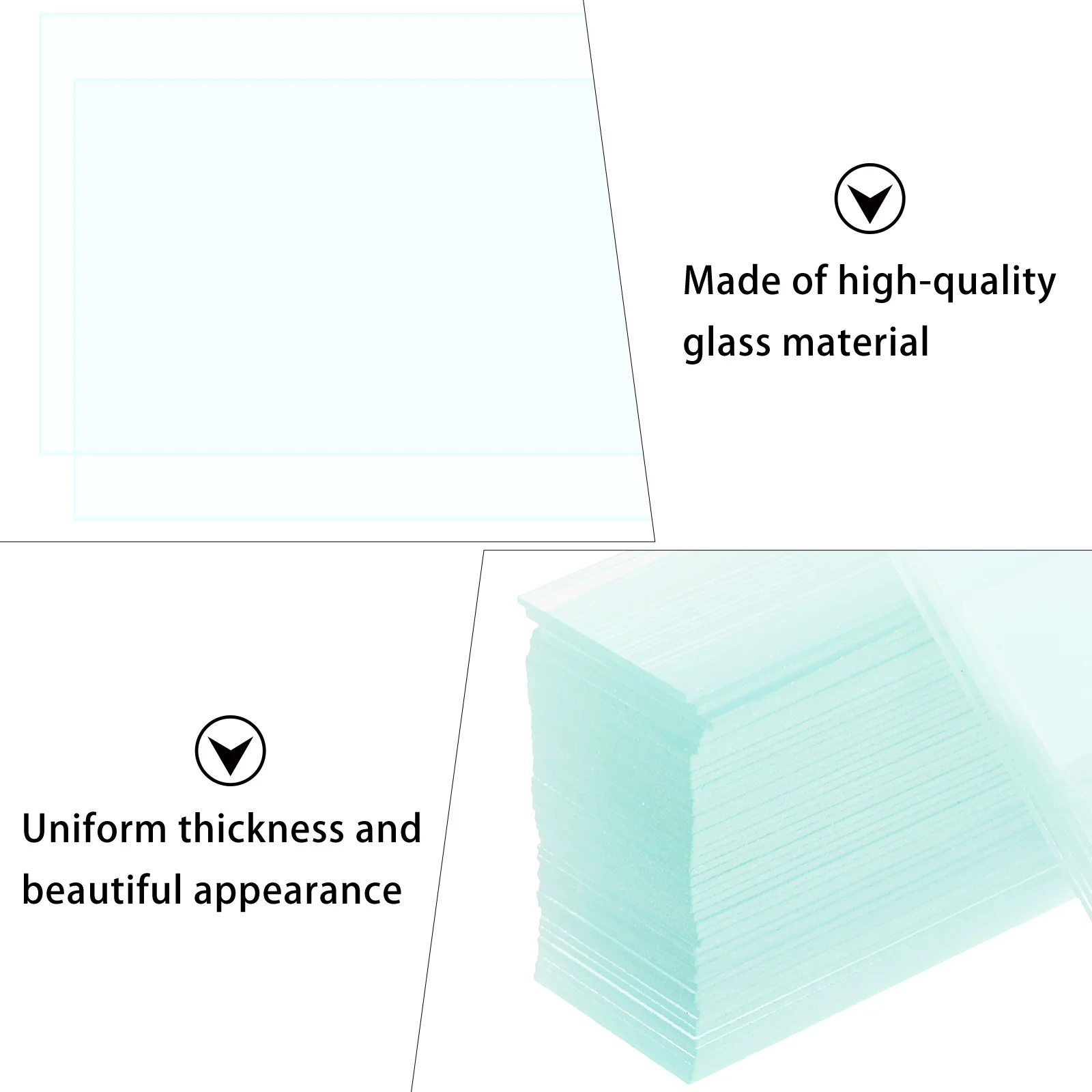 

100Pcs Microscope Slides Clear Glass Slides for Insect Plant Tissue Observation Biological Education Laboratory Accessories