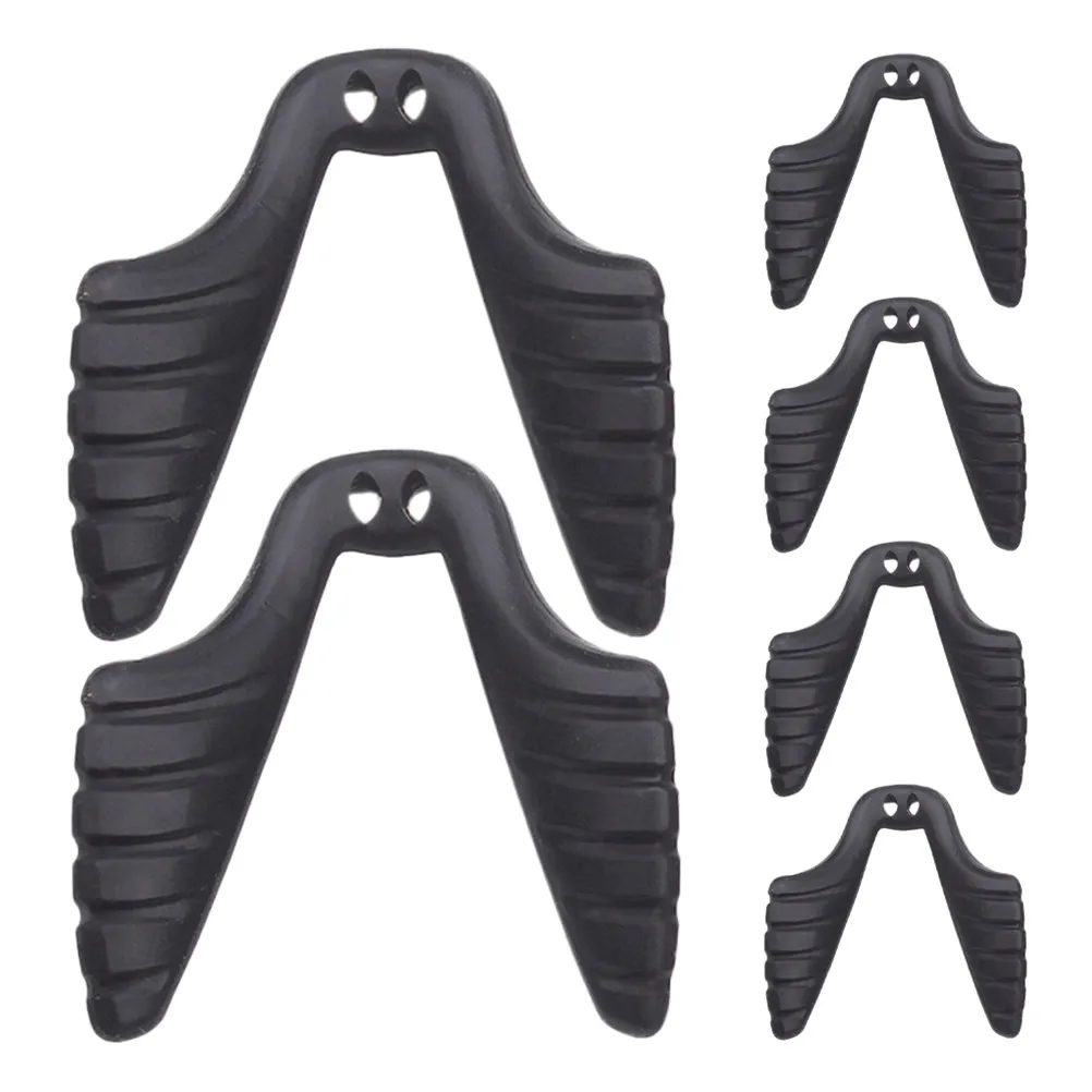 6Pcs Integrated Nose Pads for Sports Cycling Glasses Dual Hole Anti Slip Soft Rubber Comfort Fit Sunglasses Eyeglass Nose Pad