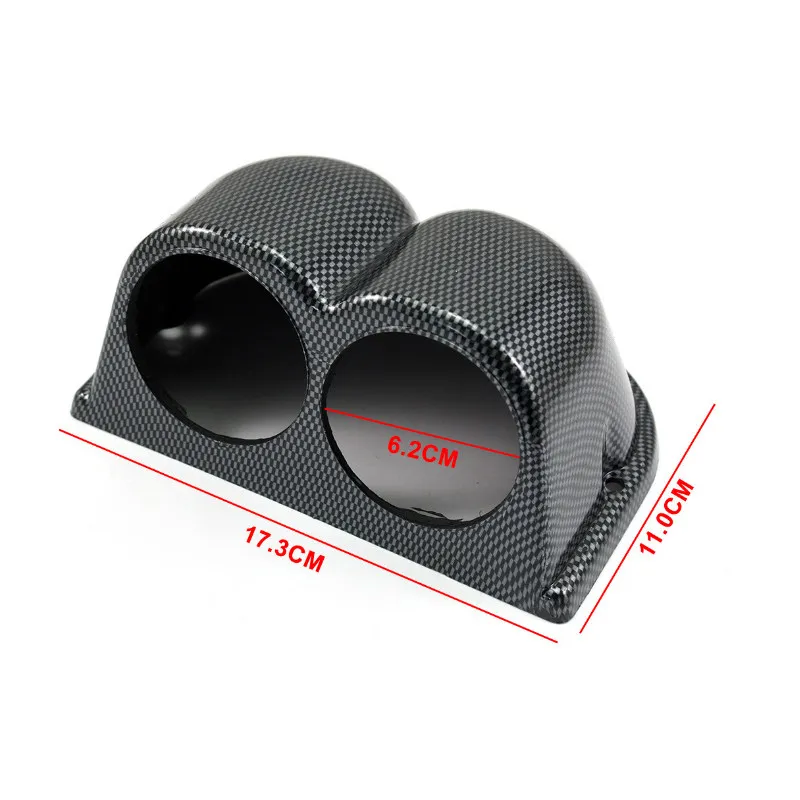 Automobile instrument modification caliber 60/52mm porous instrument cover, racing instrument seat, carbon fiber flat frame