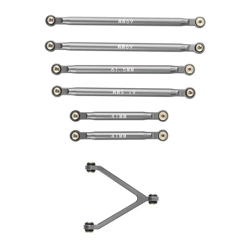 Collegamenti del telaio in alluminio CNC per auto cingolata RC 1/24 LWB 133.5mm Axial SCX24 catenaccio AXI90081 B17 AXI00004 parte di aggiornamento