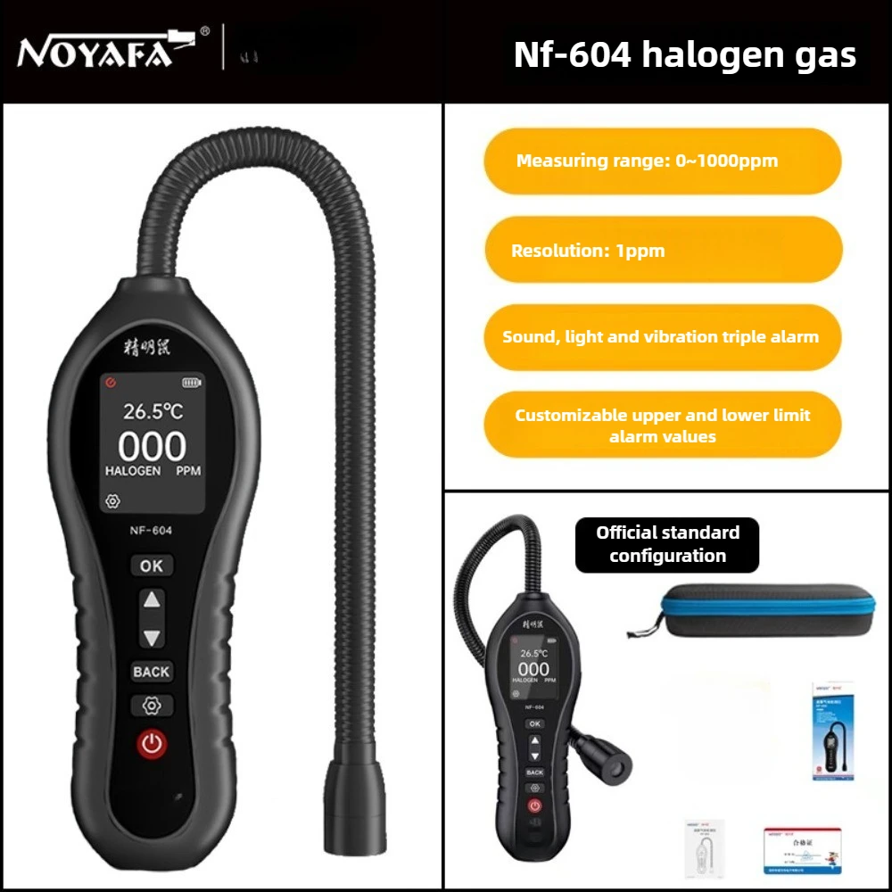

Hot Sell NF-604 Refrigerant Detector Air Conditioner Refrigerant Leak Test Instrument Dog Nose Halogen Leak Detector