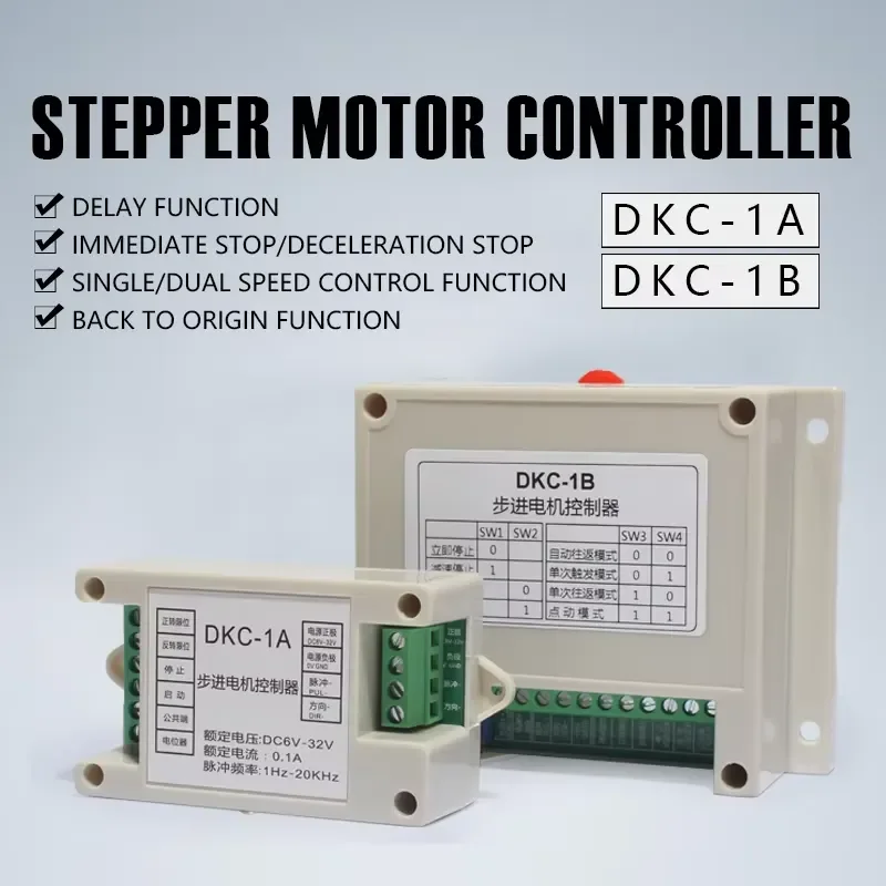 Industrial Type DKC-1B Stepper Motor Controller Single-Axis Pulse Generator Servo Motor PLC Speed Regulation