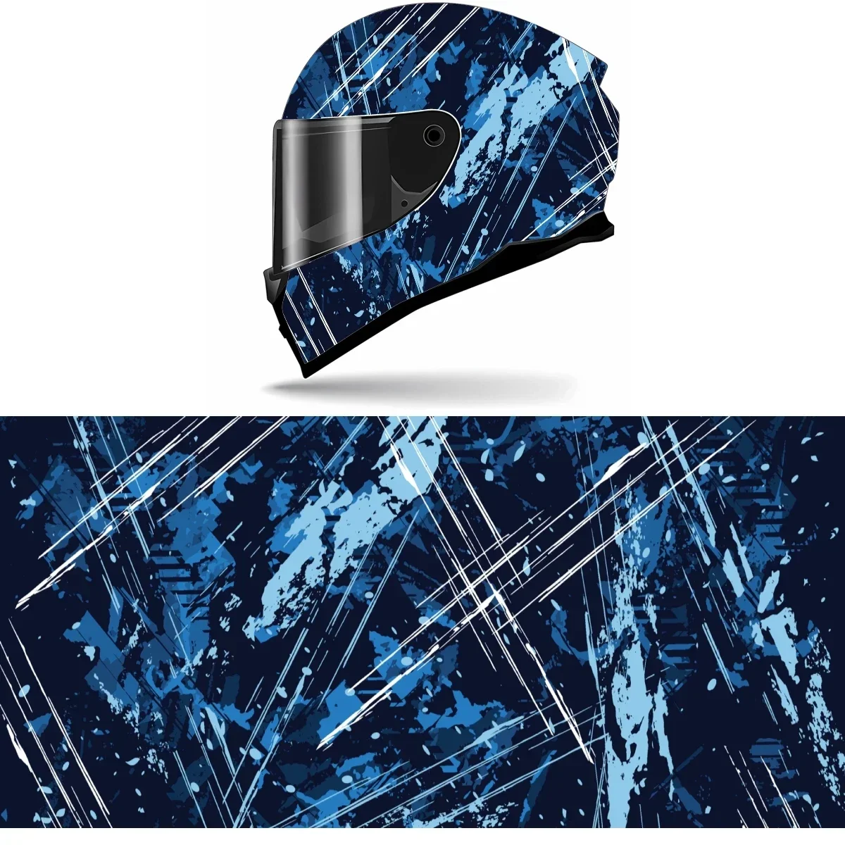 

Abstract Line Grunge Full Helmet Wrap Sticker Motorcycle Helmet Racing Graphic Decal Vinyl Wrap Helmet Decor Sticker