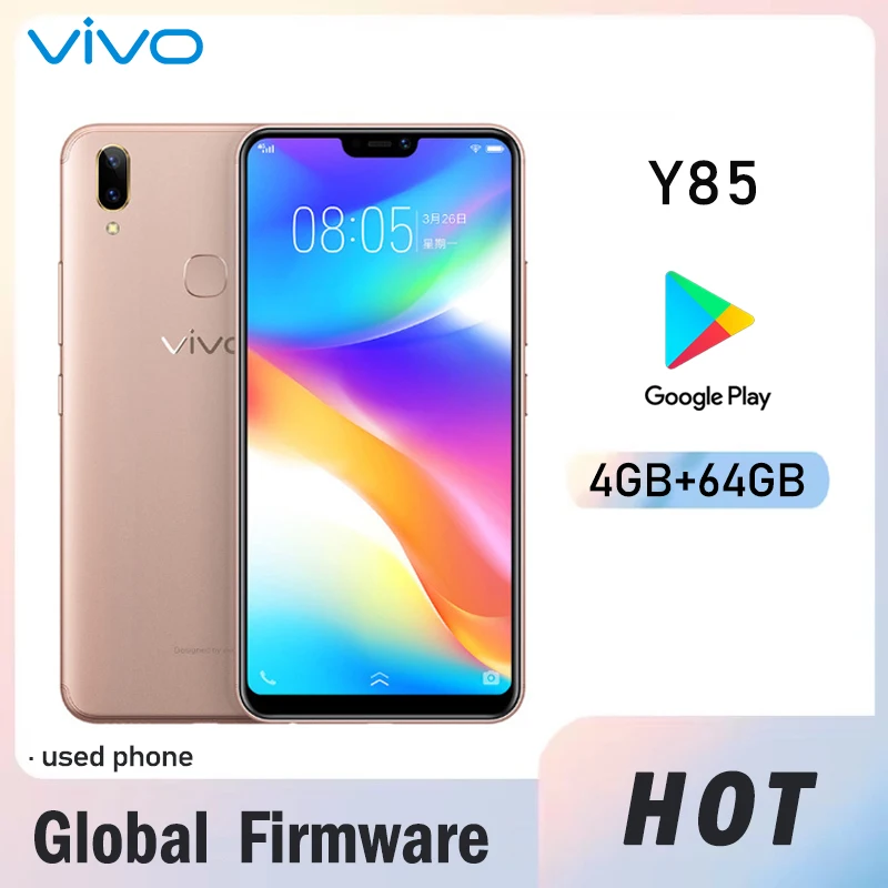 VIVO Y85 الهاتف الذكي البرامج الثابتة العالمية 4G جميع الألوان في حالة جيدة كاميرا 6.26 غير مقفلة 16MP + 13MP الهاتف المستخدم #1