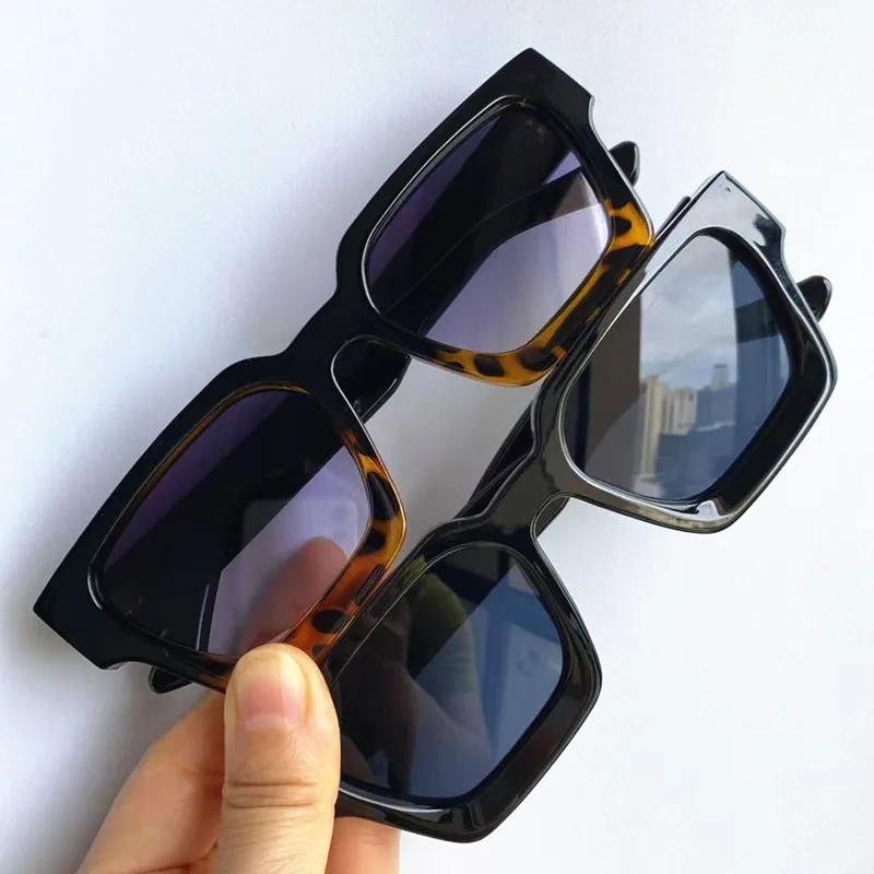 

Fashion Sun Glasses Thick Border Adumbral Anti-UV Spectacles Simplity Eyeglasses Retro Ornamental Sqare Frame Sunglasses