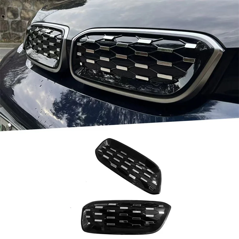 

For BMW i3 i01 2013-2016 2017 2018 2019 2020 2021 Silver ABS Car Front Bumper Grille Kidney Racing Grill Grilles Body Kit Tuning