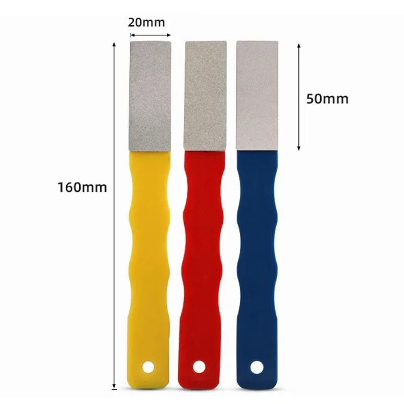 3pcs 200# 400# 600# Diamond Files Sharpener Hand Tools Files Portable outdoor Sharpening Stone Home Kitchen Woodworking Tools