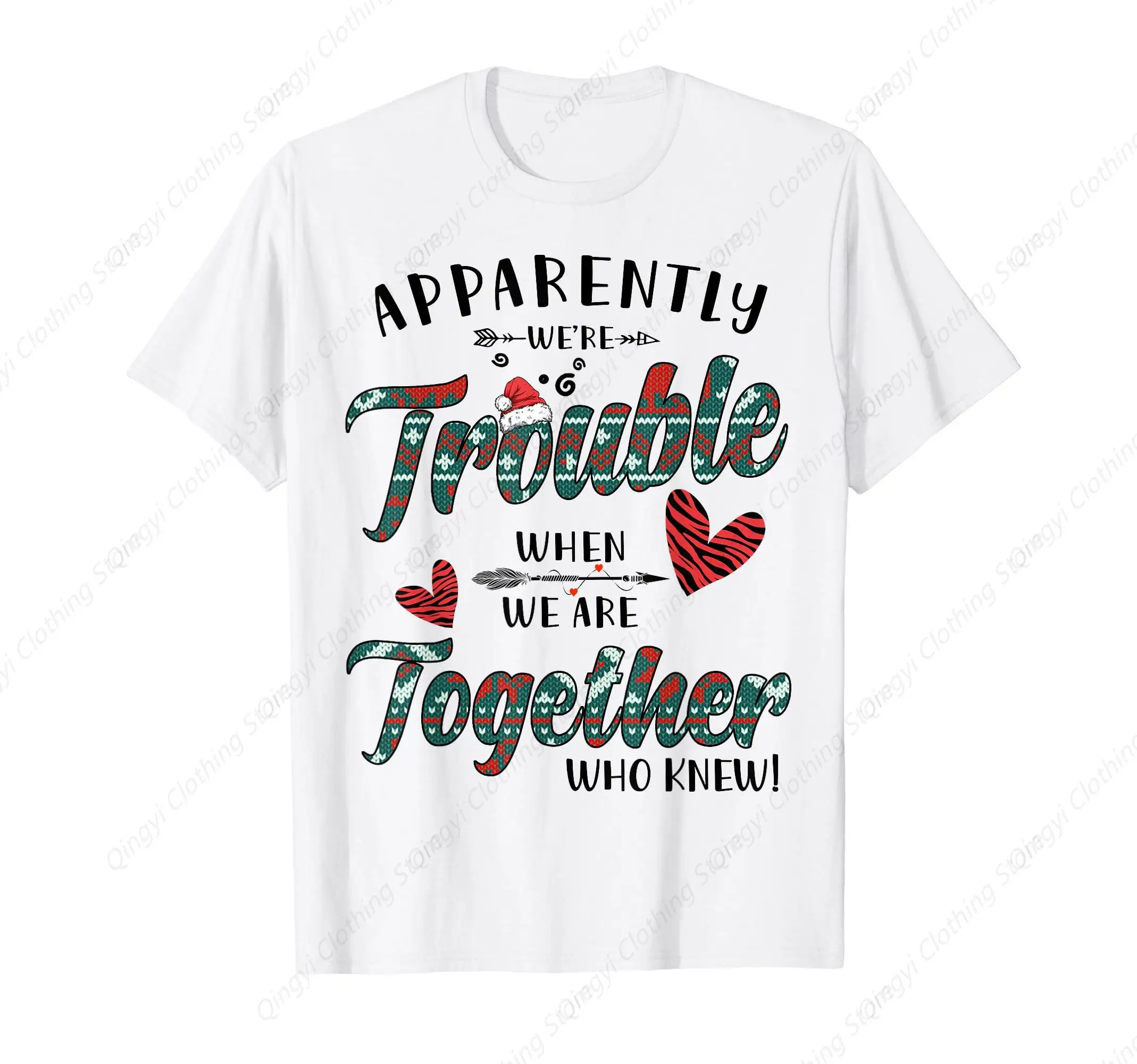 

Apparently We're Trouble When We're Together Ugly Christmas T-Shirt