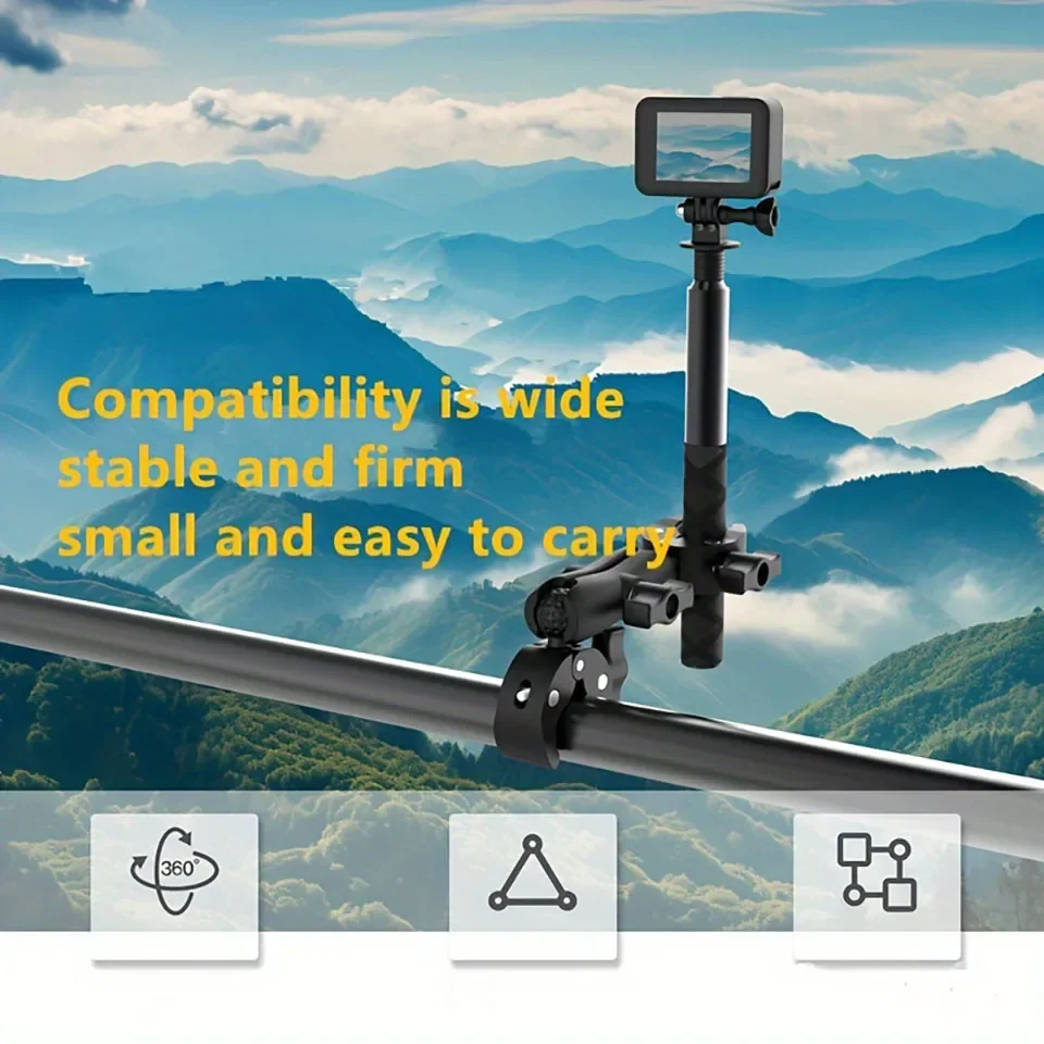 Двойной шарнирный зажим Super Clamp Magic Arm Clip 360° °   Двойной суперзажим для мотоцикла-зонтического велосипеда