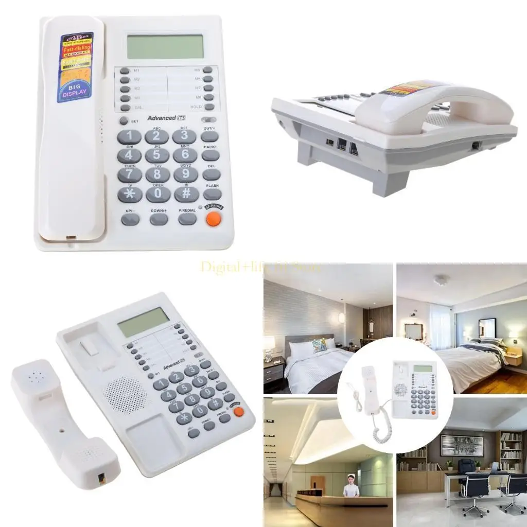 E06D Desktop Corded Telephones, Landline Telephone with Big Buttons, CallerID Display