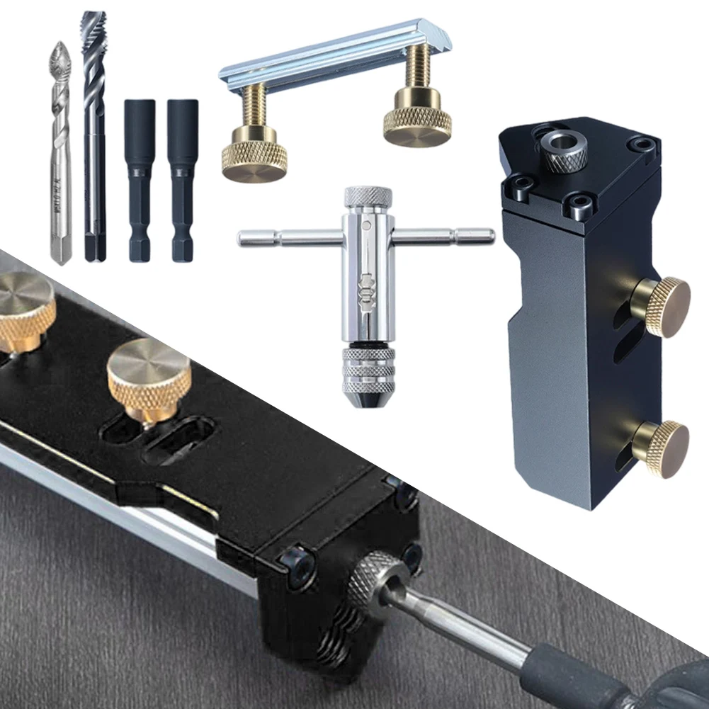 

Drill Guide Tool for Aluminum Profiles Perfect for Professionals and DIY Enthusiasts with Adjustable Functions