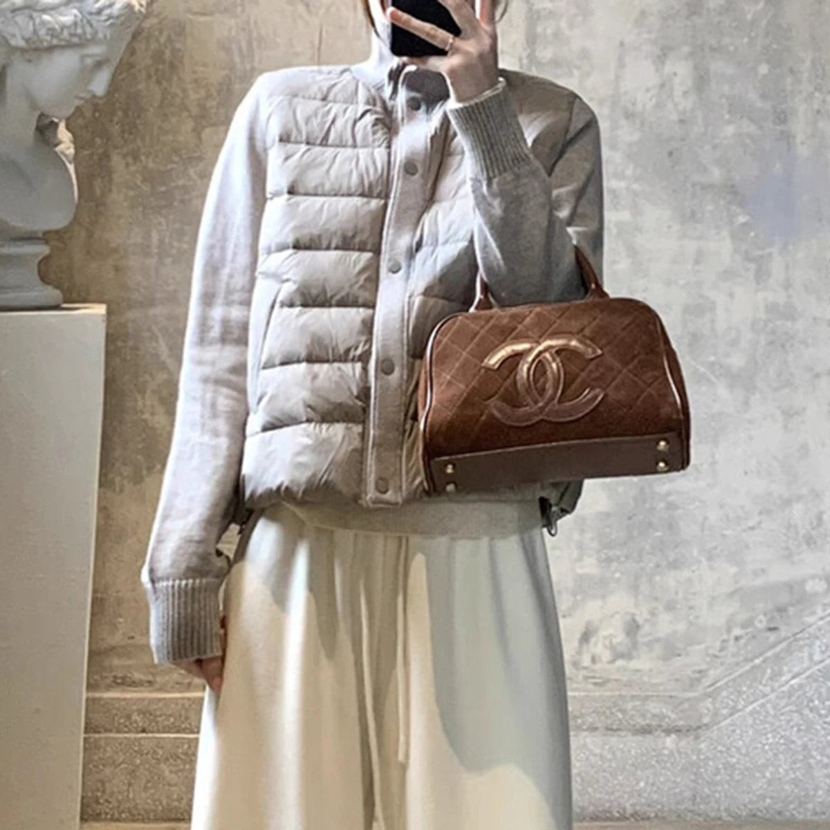 سترة منتفخة حرارية مصممة للسيدات من BJTZ بأكمام متماسكة أنيقة غير رسمية عالية الجودة لخريف وشتاء 2025 #2