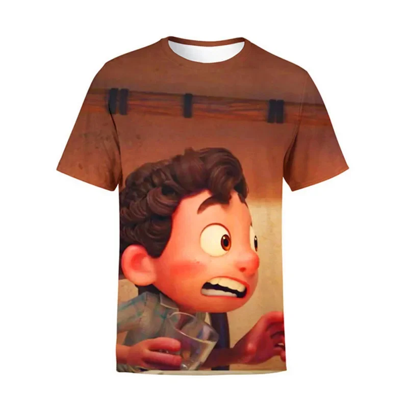 

2025 Disney Movie Luca Clothes Children Summer 3d Printed Cartoon Short Sleeves Tops Tees