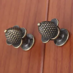 2Pcs Antique Cabinet Handle Knob Furniture Handle Strawberry Knob And Handles Zinc Alloy Door Cupboard Drawer Kitchen Pull Knob